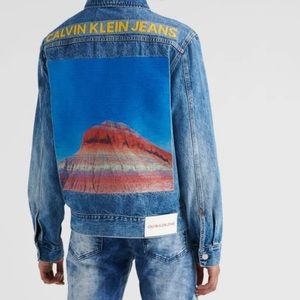 Calvin Klein Denim jacket with back patch SOLDOUT